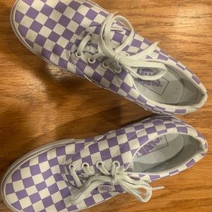 Purple and white Vans, barely worn shoes